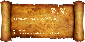 Wimmer Manfréda névjegykártya